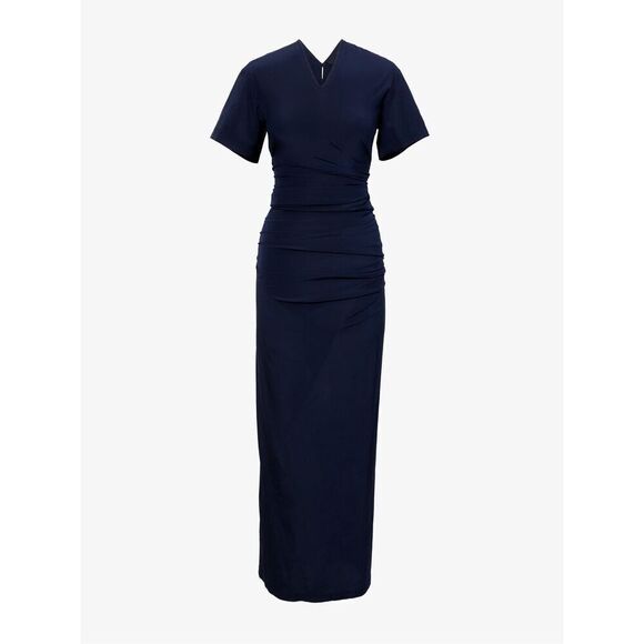 Proenza Schouler Sidney Ruched Slim Self-Tie Silk Dress 🤎 - Picture 9 of 9